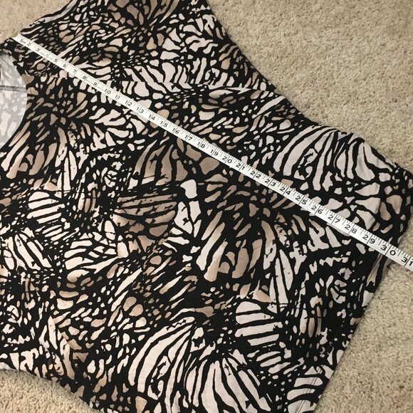 Monarch Butterfly Batik Dolman Sleeve Ruched Waist Viscose Top - Picture 16 of 16